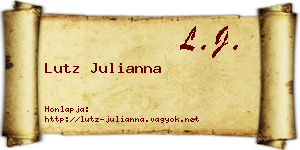 Lutz Julianna névjegykártya